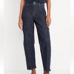 Old Navy Classic Dark Blue Barrel Women's Jeans